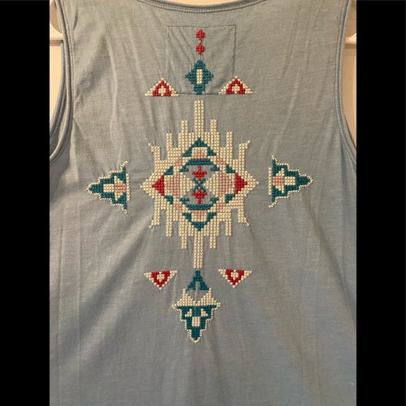 Johnny Was Tunic Top Aztec Southwestern Embroidered Boho Festival - Picture 8 of 9